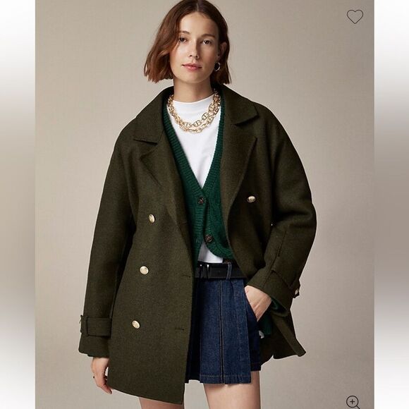 J. Crew Trench coat in double-faced Italian wool $368 Size XS - Picture 2 of 14